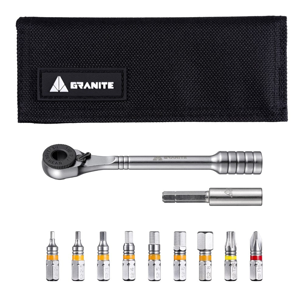 GRANITE ROCK N ROLL -Mini Ratchet Bicycle Repair Tool Set