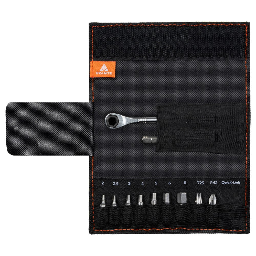 GRANITE ROCK N ROLL -Mini Ratchet Bicycle Repair Tool Set